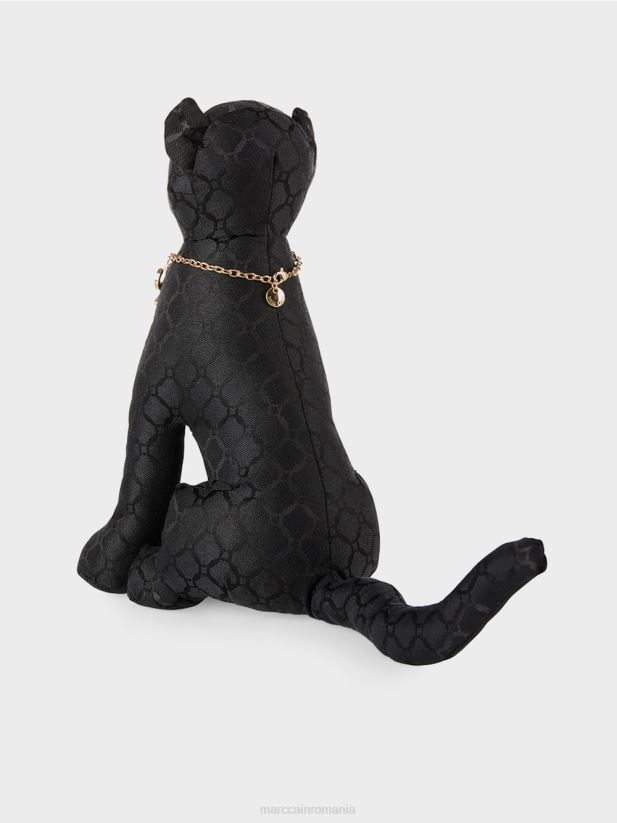 pisica sălbatică decorativă extravagante Marc Cain negru accesorii 4826HH1747