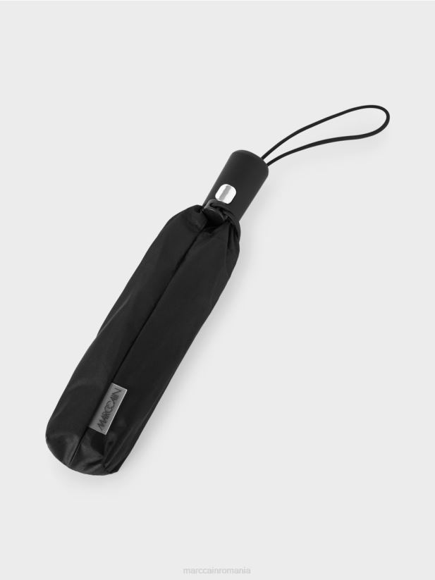 umbrela de buzunar cu logo Marc Cain alb-negru accesorii 4826HH1750