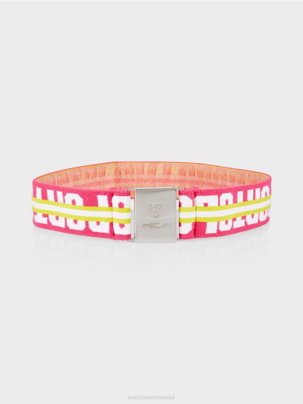 centură colorată cu cataramă metalică Marc Cain super roz accesorii 4826HH1719