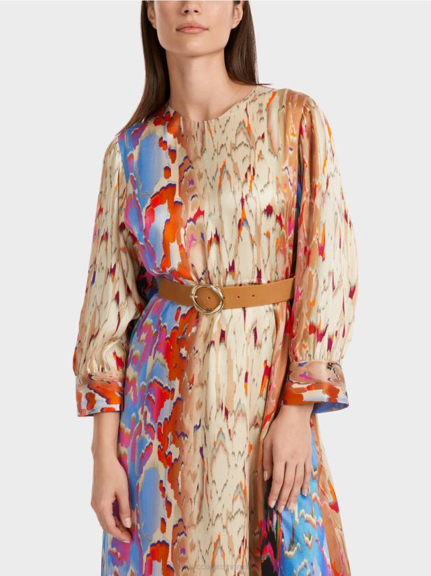 centura din piele nubuc Marc Cain caramel strălucitor accesorii 4826HH1683