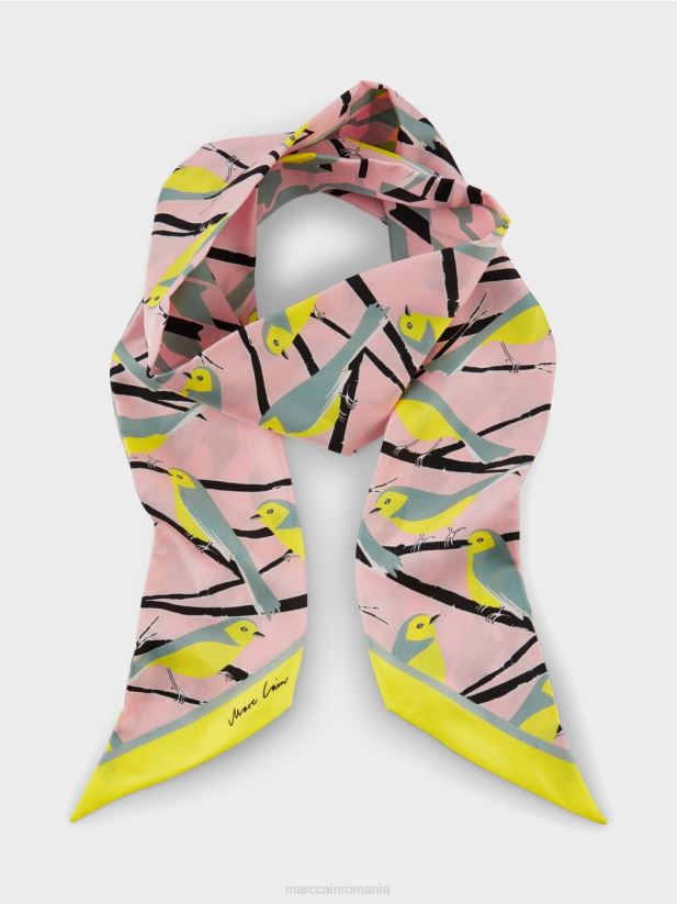 cravata eleganta de matase Marc Cain albastru închis la cer accesorii 4826HH1703