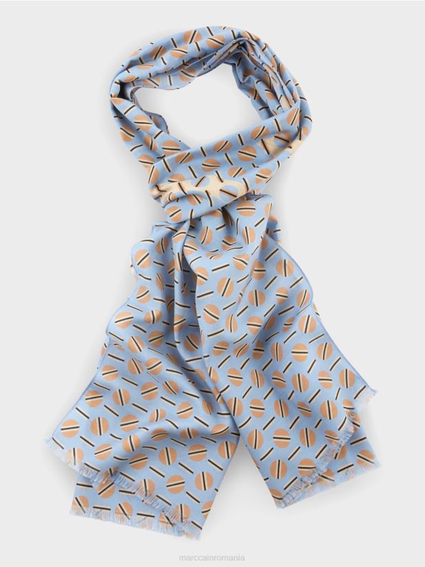 eșarfă cu design grafic Marc Cain cer întunecat de vară accesorii 4826HH1679