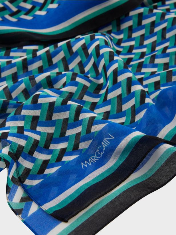 eșarfă cu imprimeu cu efect 3d Marc Cain smalț accesorii 4826HH1658