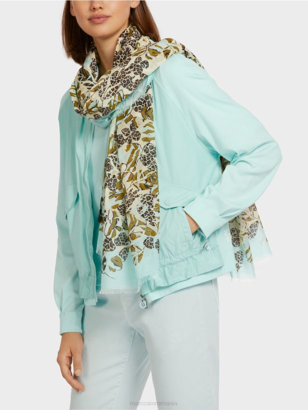 eșarfă cu imprimeu faunistic și florei Marc Cain luminator moale accesorii 4826HH1732