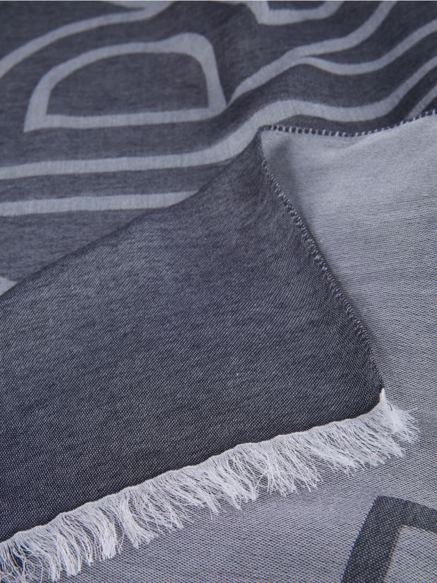 eșarfă cu logo Marc Cain albastru miezul nopții accesorii 4826HH1749