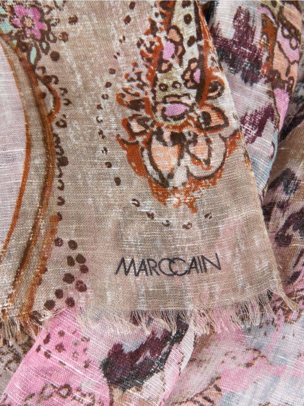 eșarfă cu modele mixte Marc Cain aproape alb accesorii 4826HH1727