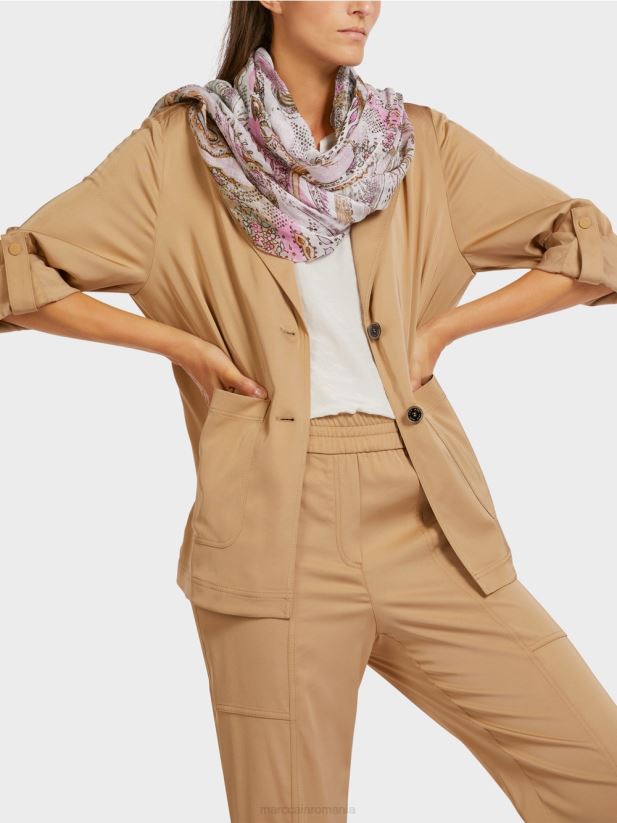 eșarfă cu modele mixte Marc Cain aproape alb accesorii 4826HH1727