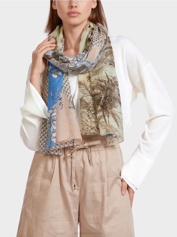 eșarfă cu modele mixte Marc Cain respirație moale accesorii 4826HH1728