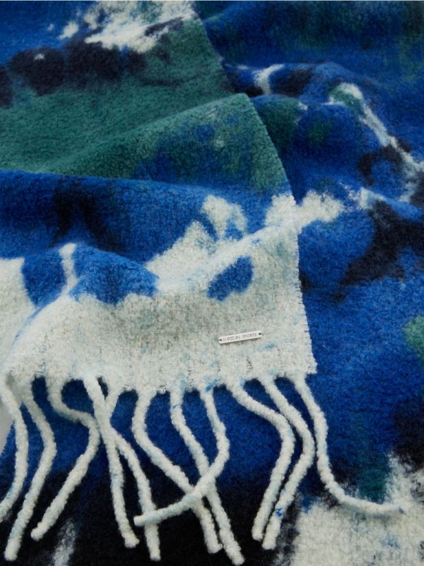 eșarfă de lână cu design batik Marc Cain smalț accesorii 4826HH1657