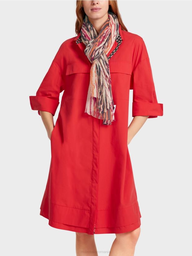 eșarfă de mătase cu imprimeu de blană animală Marc Cain cremă accesorii 4826HH1712