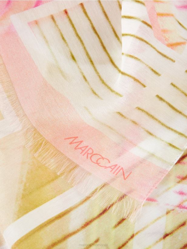 eșarfă elegantă cu mătase Marc Cain var usor accesorii 4826HH1716