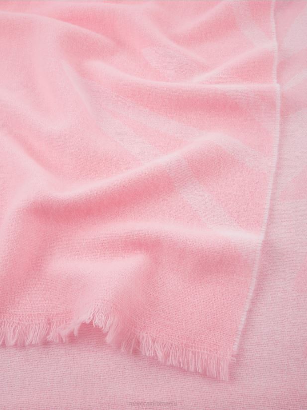 eșarfă țesătă din lână virgină Marc Cain roz pudra moale accesorii 4826HH1704