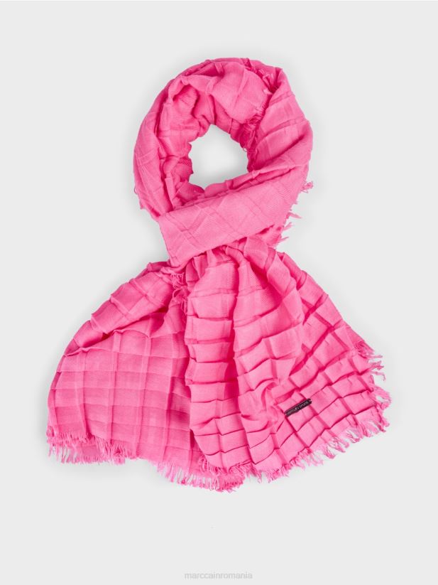 eșarfă în carouri plisate Marc Cain Luciu de buze accesorii 4826HH1726
