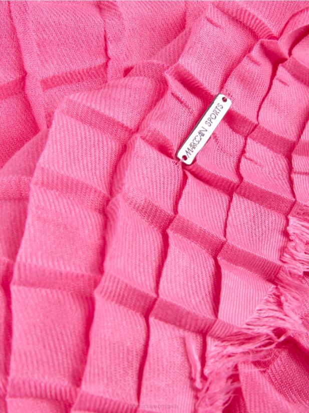 eșarfă în carouri plisate Marc Cain Luciu de buze accesorii 4826HH1726