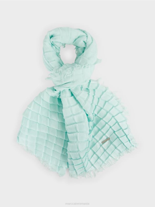 eșarfă în carouri plisate Marc Cain luminator moale accesorii 4826HH1734