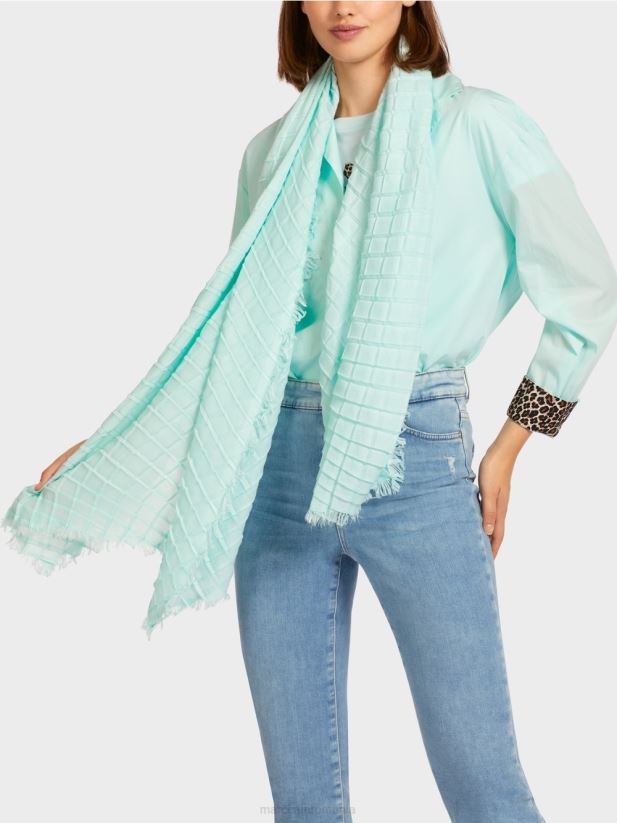 eșarfă în carouri plisate Marc Cain luminator moale accesorii 4826HH1734