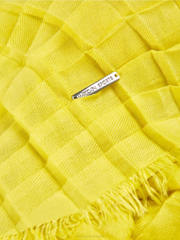 eșarfă în carouri plisate Marc Cain sulf verde accesorii 4826HH1742