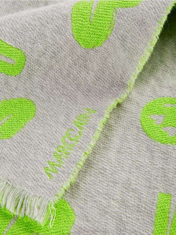 eșarfă reversibilă cu design țesut Marc Cain gri accesorii 4826HH1688