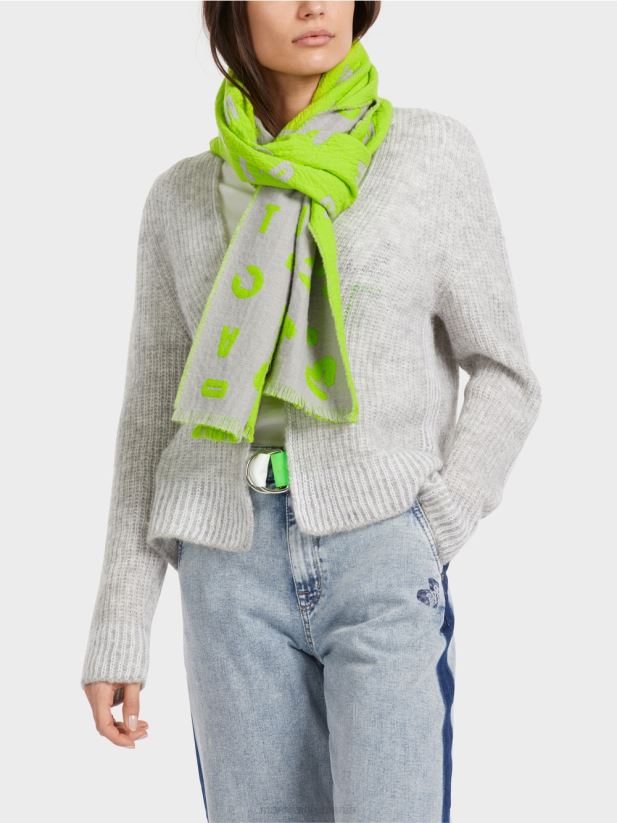 eșarfă reversibilă cu design țesut Marc Cain gri accesorii 4826HH1688