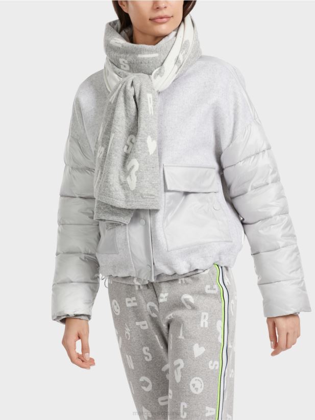 eșarfă reversibilă „regândește împreună”. Marc Cain gri argintiu accesorii 4826HH1690