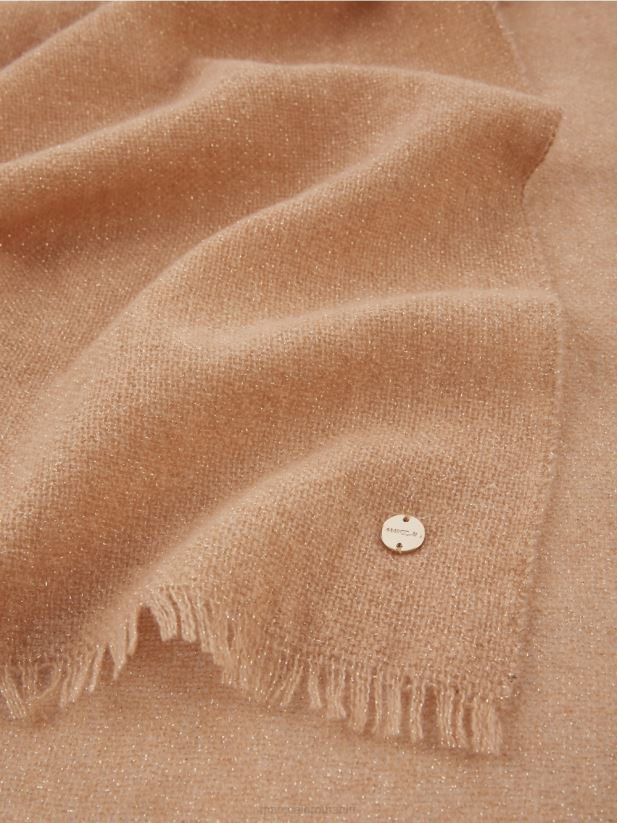 esarfa eleganta tesuta cu lurex Marc Cain caramel strălucitor accesorii 4826HH1684