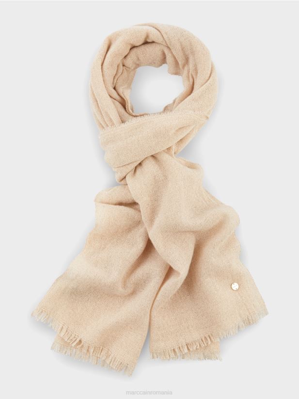 esarfa eleganta tesuta cu lurex Marc Cain crema inchisa accesorii 4826HH1678