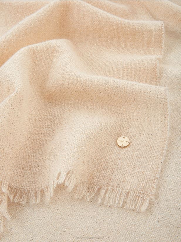esarfa eleganta tesuta cu lurex Marc Cain crema inchisa accesorii 4826HH1678