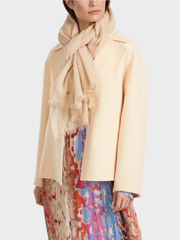 esarfa eleganta tesuta cu lurex Marc Cain crema inchisa accesorii 4826HH1678