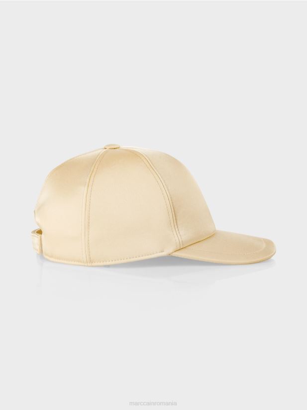 șapcă cu inscripție cu logo Marc Cain crema inchisa accesorii 4826HH1681
