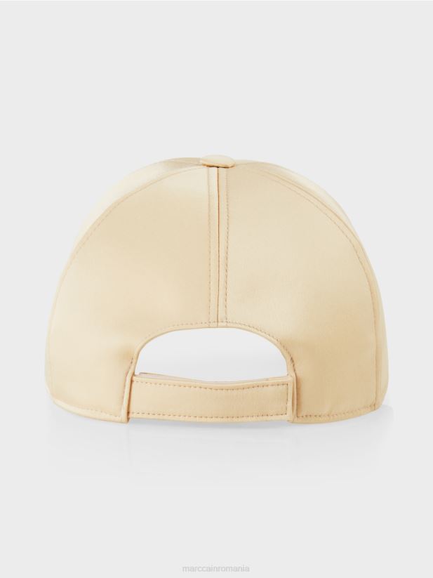 șapcă cu inscripție cu logo Marc Cain crema inchisa accesorii 4826HH1681