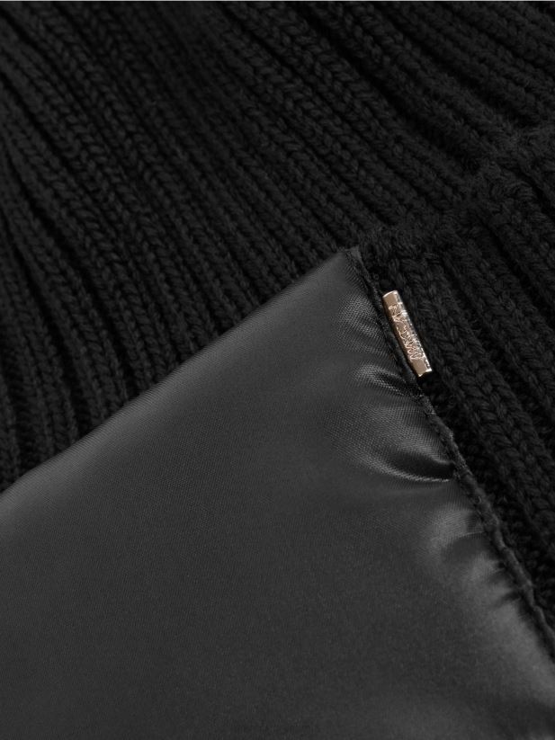 șapcă de lână cu plasture Marc Cain negru accesorii 4826HH1666