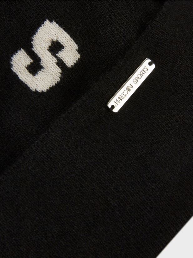 șapcă tricotată „rethink together”. Marc Cain negru accesorii 4826HH1698