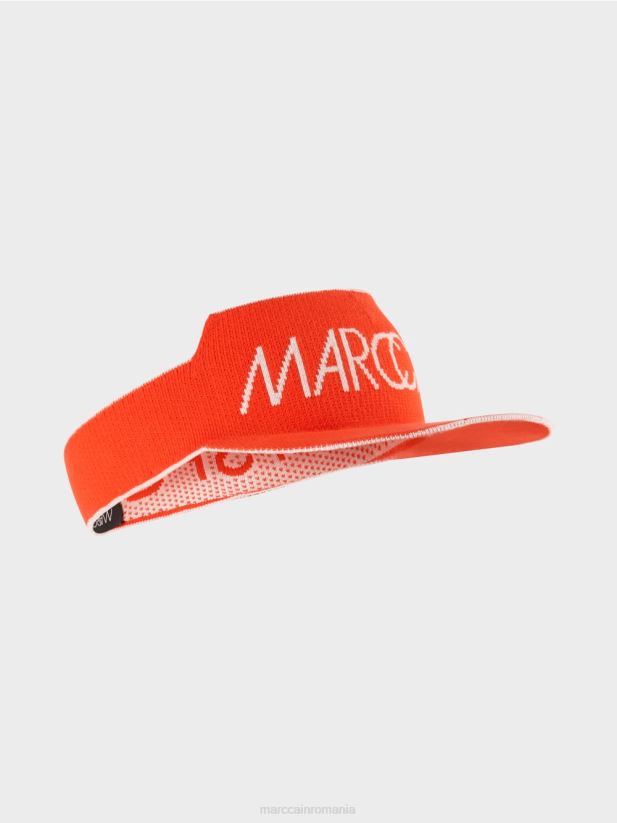 capac de vizor tricot tehnic Marc Cain campari accesorii 4826HH1673