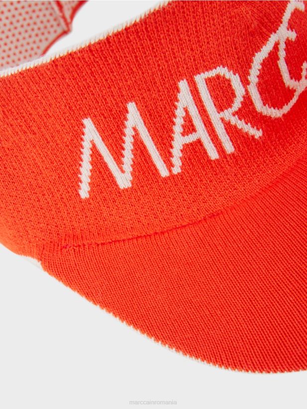 capac de vizor tricot tehnic Marc Cain campari accesorii 4826HH1673