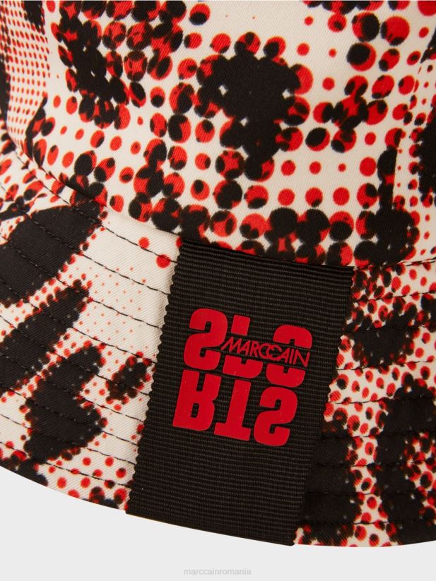 pălărie de pescuit cu imprimeu leu Marc Cain campari accesorii 4826HH1672