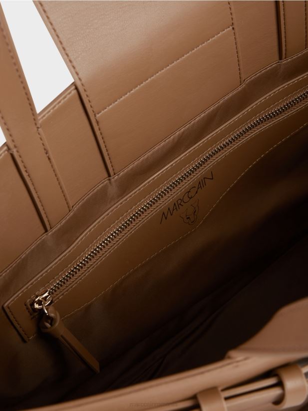 cumpărător din nailon „regândiți împreună”. Marc Cain caramel strălucitor accesorii 4826HH1501