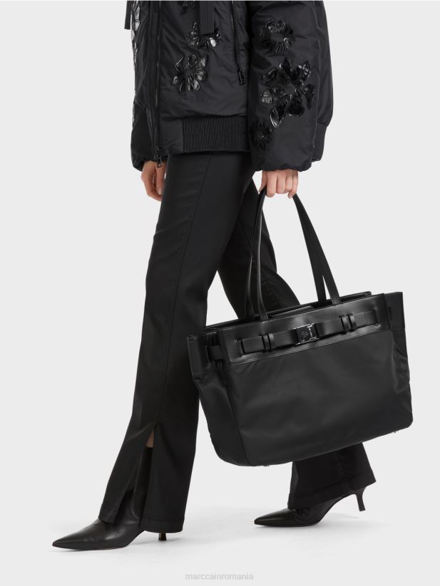 cumpărător din nailon „regândiți împreună”. Marc Cain negru accesorii 4826HH1514