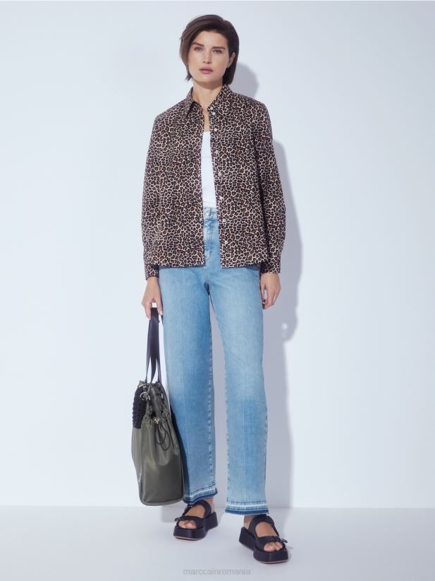 geantă cu mâner croșetat „rethink together”. Marc Cain măsline galbene accesorii 4826HH1538