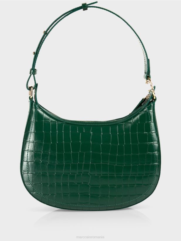 geantă de croc artificial cu mâner superior Marc Cain padure intunecata accesorii 4826HH1537