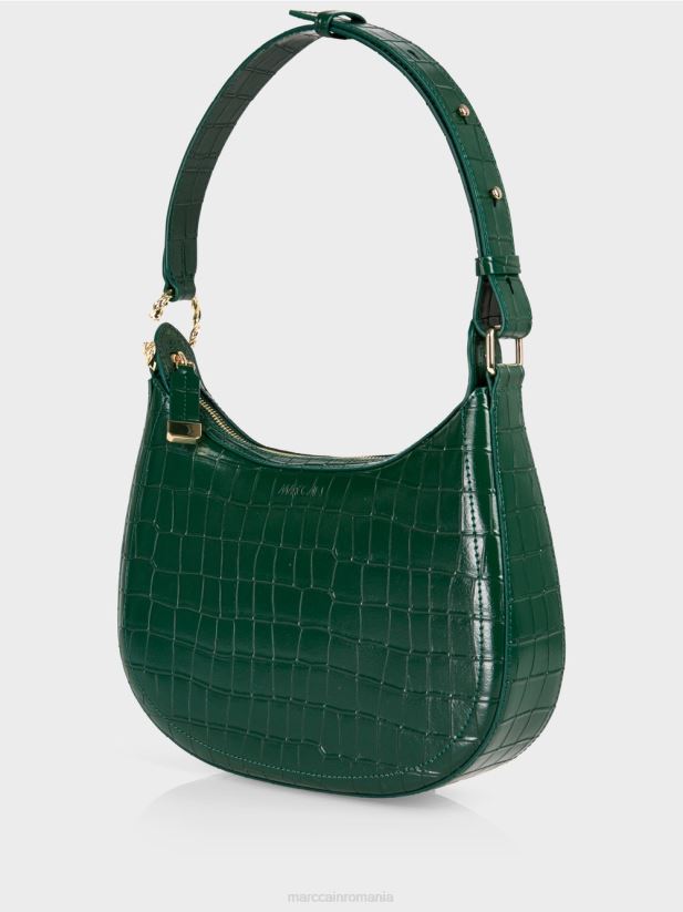 geantă de croc artificial cu mâner superior Marc Cain padure intunecata accesorii 4826HH1537