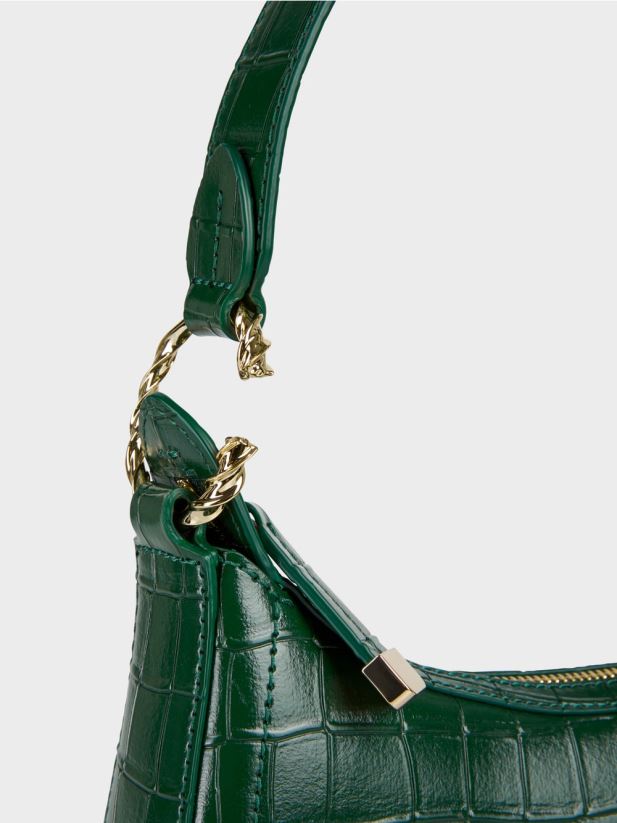 geantă de croc artificial cu mâner superior Marc Cain padure intunecata accesorii 4826HH1537