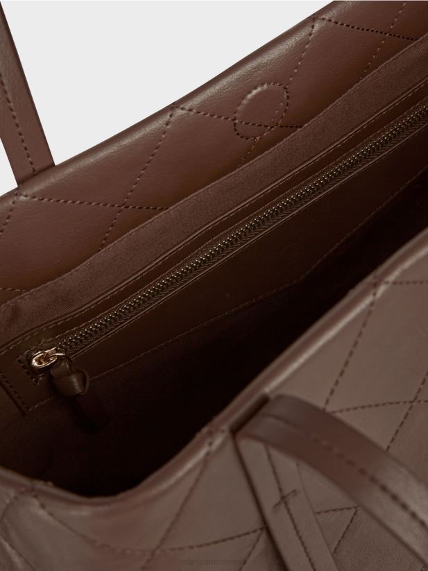 geantă de cumpărături „regândește împreună” Marc Cain lemn închis la culoare accesorii 4826HH1506