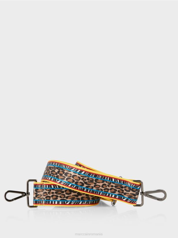 geantă de umăr cu design în relief Marc Cain cafea moale accesorii 4826HH1502