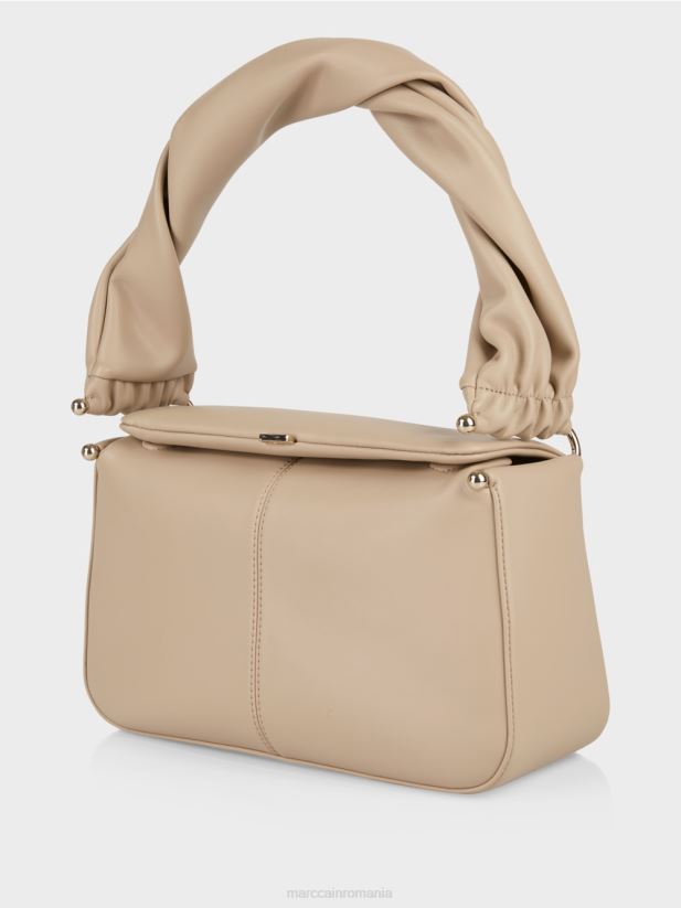 geantă de umăr cu mâner răsucit Marc Cain nisip adânc accesorii 4826HH1526