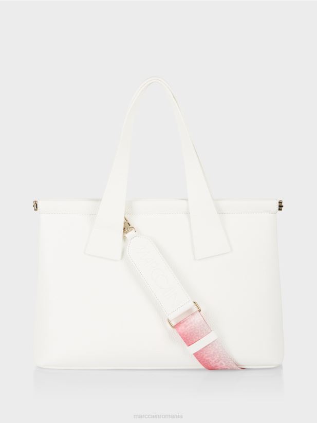geantă de umăr din nappa artificială cu curea Marc Cain aproape alb accesorii 4826HH1541