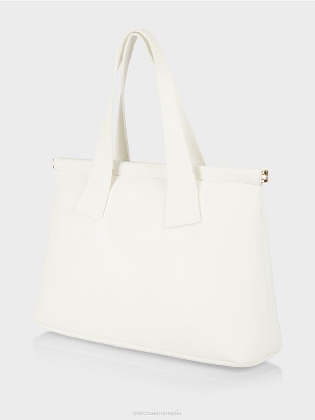geantă de umăr din nappa artificială cu curea Marc Cain aproape alb accesorii 4826HH1541