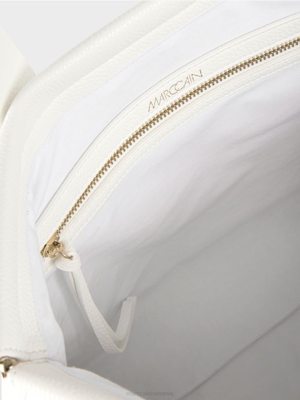 geantă de umăr din nappa artificială cu curea Marc Cain aproape alb accesorii 4826HH1541