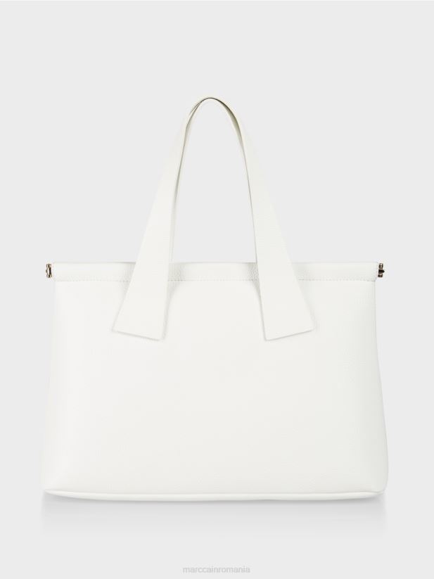 geantă de umăr din nappa artificială cu curea Marc Cain aproape alb accesorii 4826HH1541