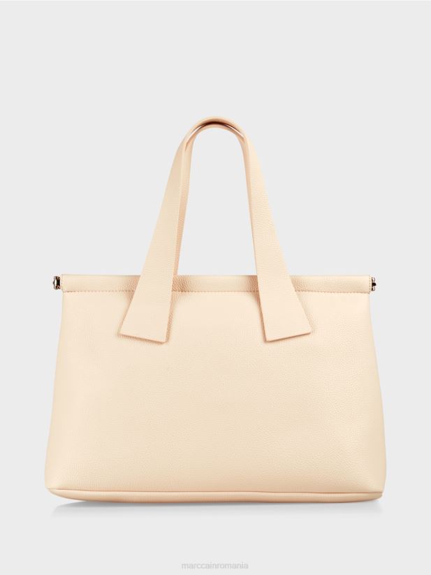 geantă de umăr din nappa artificială cu curea Marc Cain cremă accesorii 4826HH1543