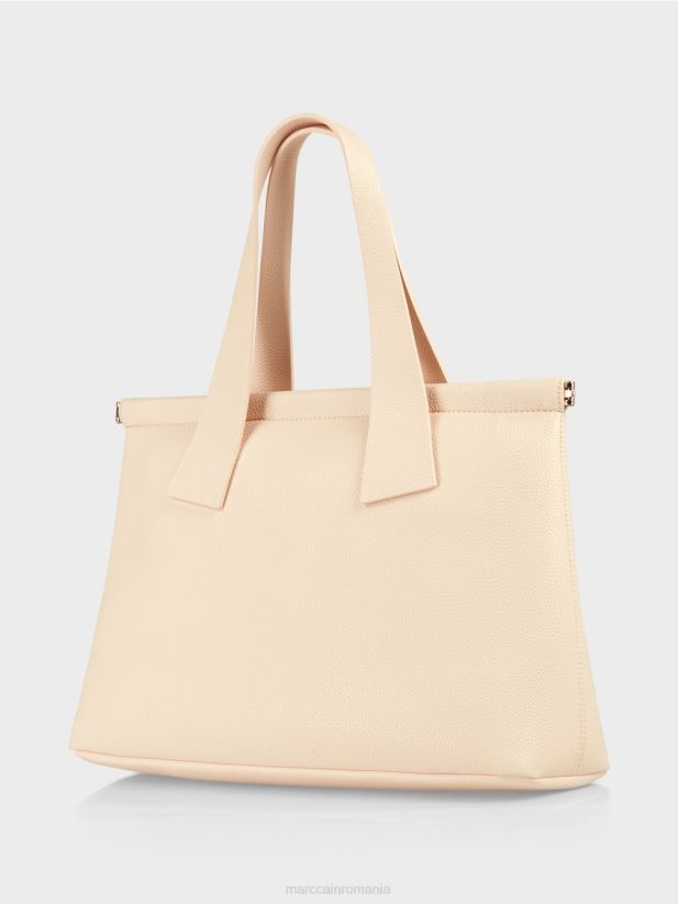 geantă de umăr din nappa artificială cu curea Marc Cain cremă accesorii 4826HH1543